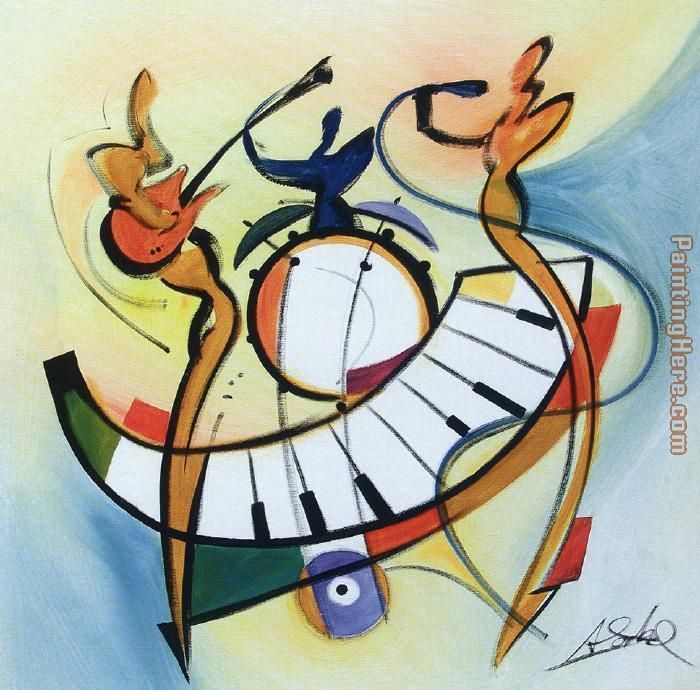 Blues Club II painting - Alfred Gockel Blues Club II art painting